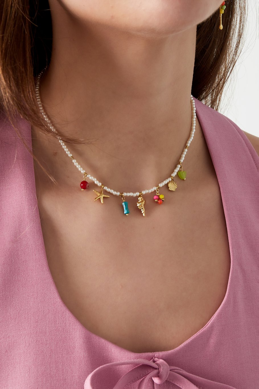 colorful necklace - white  Picture2